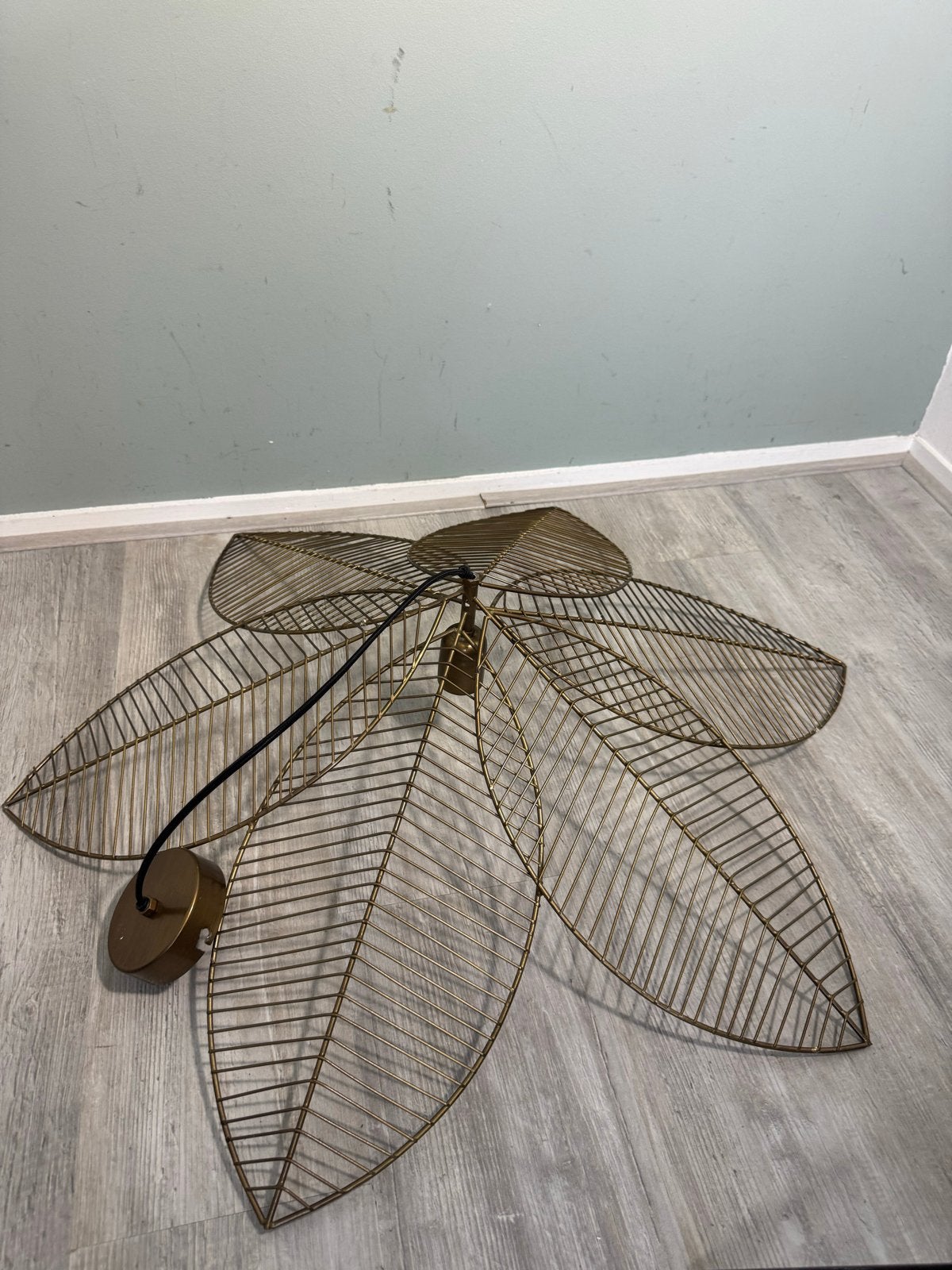 Prachtuge gouden design  Hanglamp Bloem - Brons/Goud, ?, Zo goed als nieuw, Metaal, ?