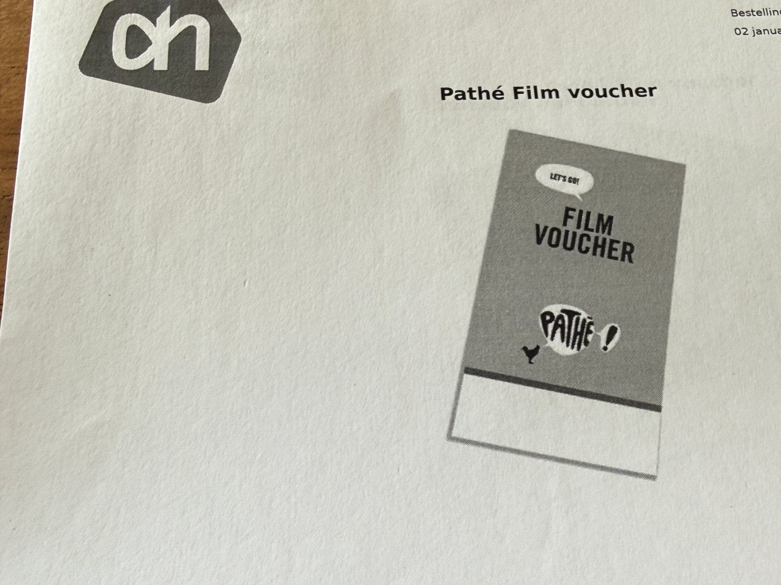Pathé bioscoop 2 vouchers, Twee personen, Overige typen