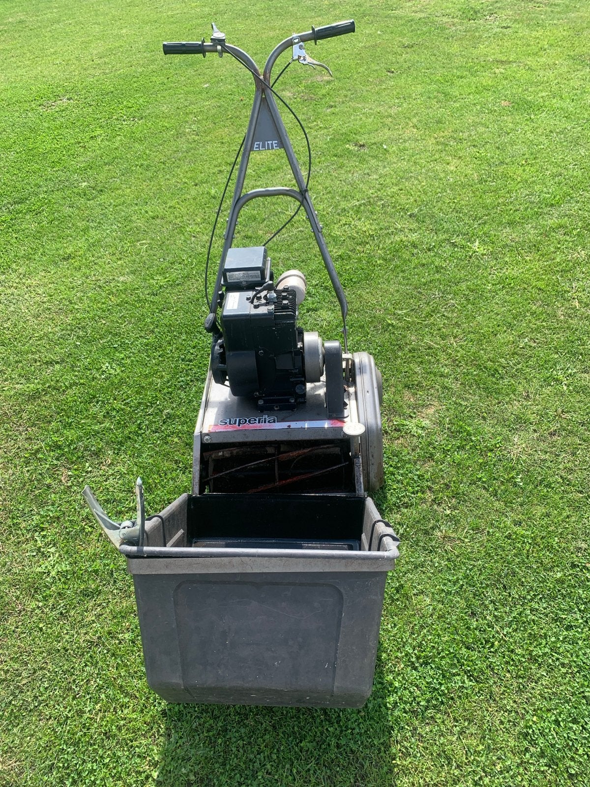 Superia Elite 3HP Benzine Kooimesmaaier, Gebruikt, Ophalen of Verzenden, Opvangbak, Benzine-grasmaaier