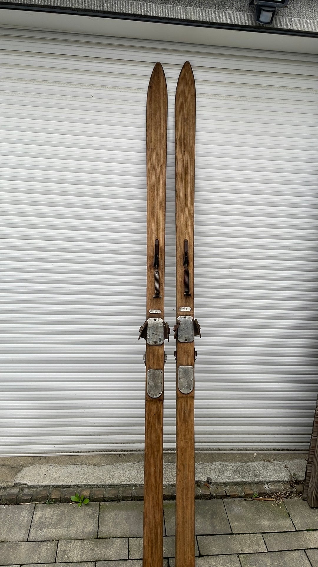 Antieke houten ski’s winter kerst decoratie vintage brocante, Antiek en Kunst, Ophalen