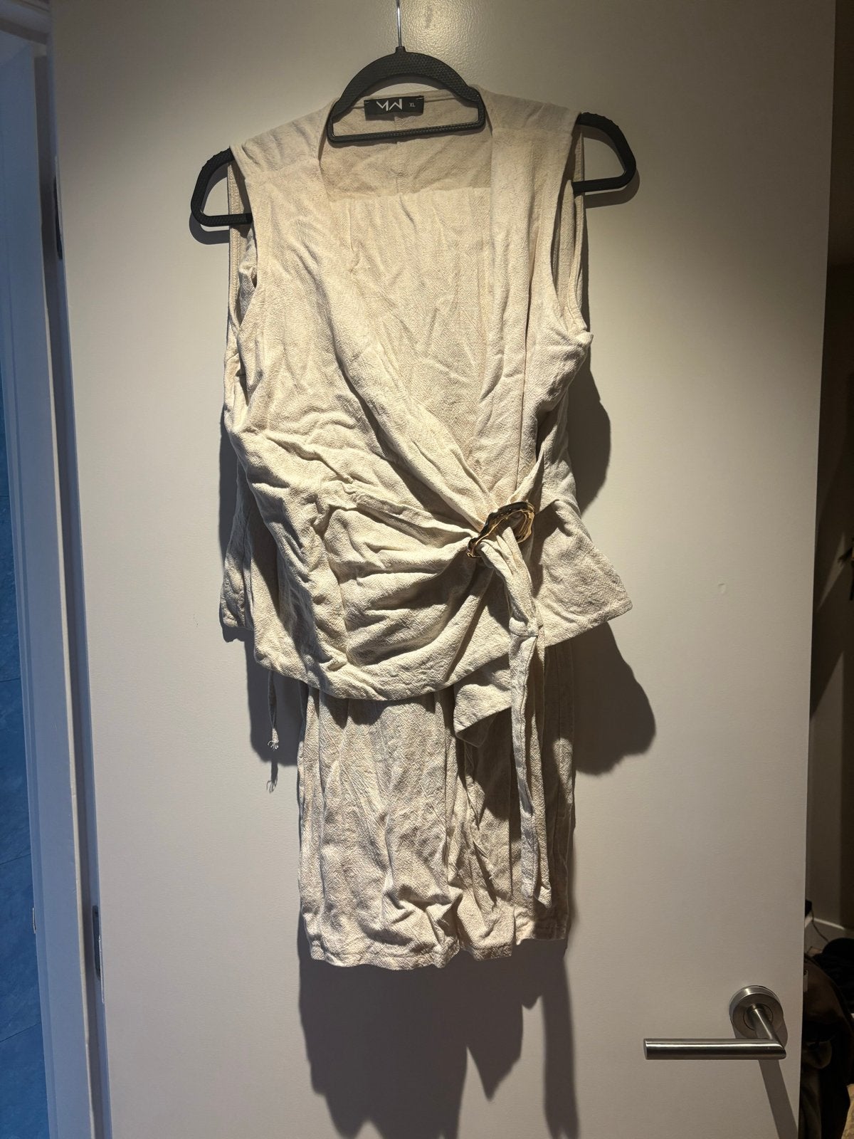 Most Wanted Linnen Set - Top en broek, Beige, Maat 46/48 (XL) of groter, Ophalen of Verzenden, Zo goed als nieuw