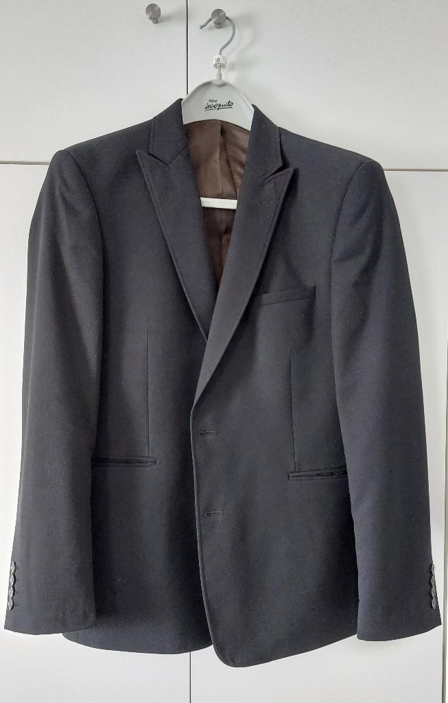 Zwart heren kostuum, maat 46, Kleding | Heren, Kostuums en Colberts, WE, Zwart, Ophalen of Verzenden, Zo goed als nieuw
