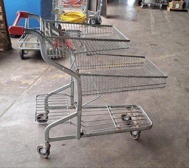 Winkelwagen dubbellaags, 100 liter of meer, Ophalen, Transportkar