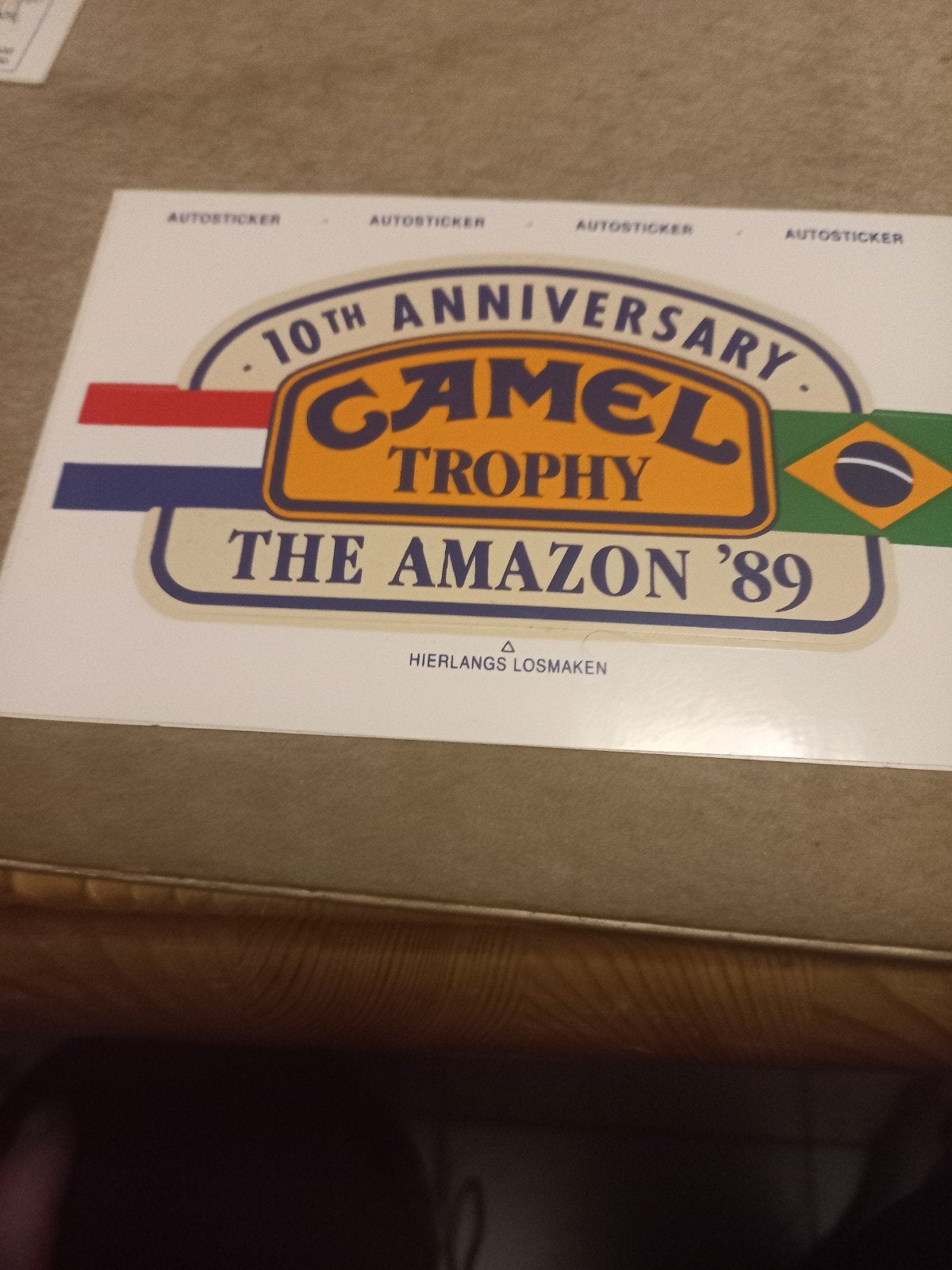 Camel Trophy The Amazon '89 Autosticker - 10th Anniversary, Verzamelen, Stickers, Ophalen of Verzenden