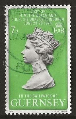 Guernsey 2, koningin, Verzenden, Gestempeld
