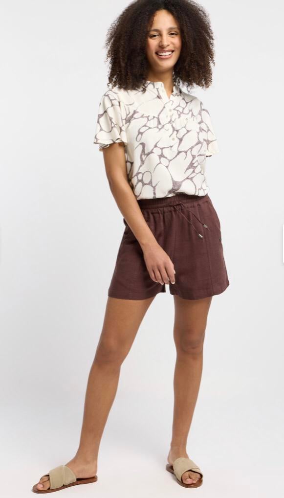 Nieuw! Ragwear soft linnen short broek dark choco zomer, Ragwear, Nieuw, Ophalen of Verzenden, Ragwear