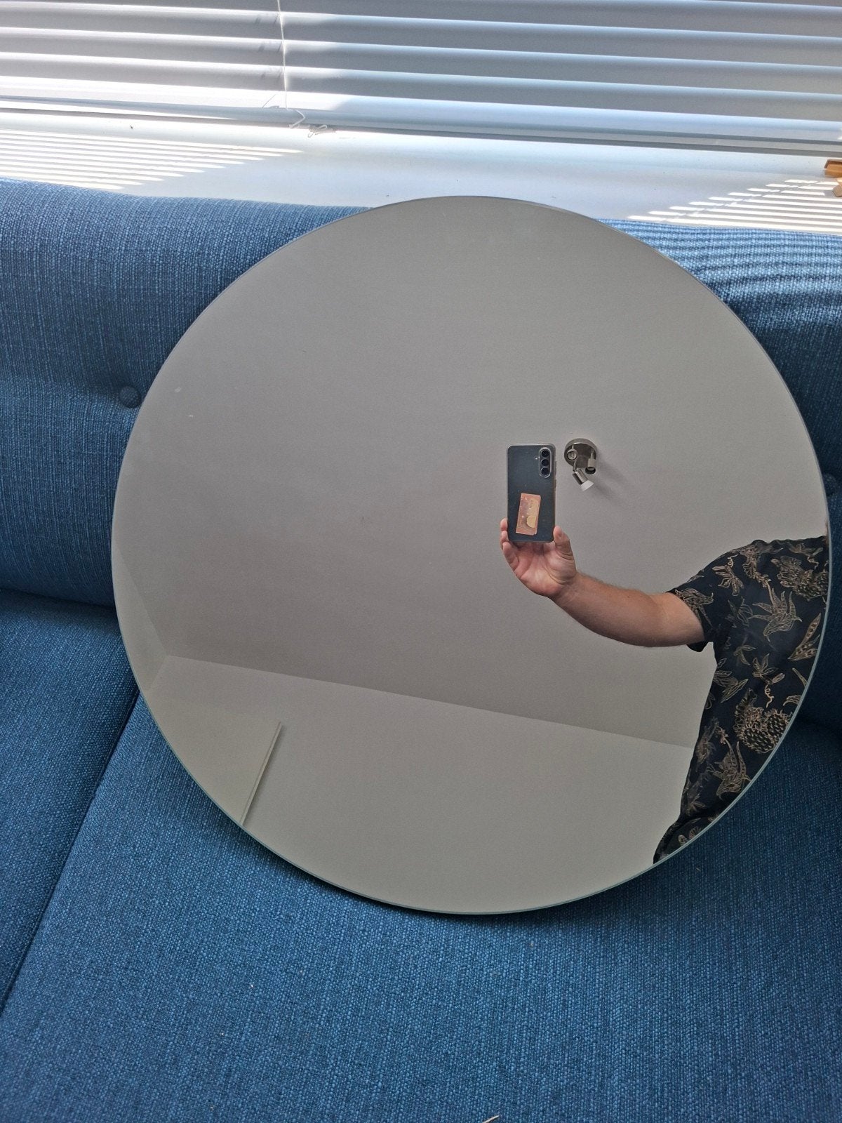 Spiegel rond, Huis en Inrichting, Woonaccessoires | Spiegels, Ophalen, Rond, Nieuw, Minder dan 100 cm