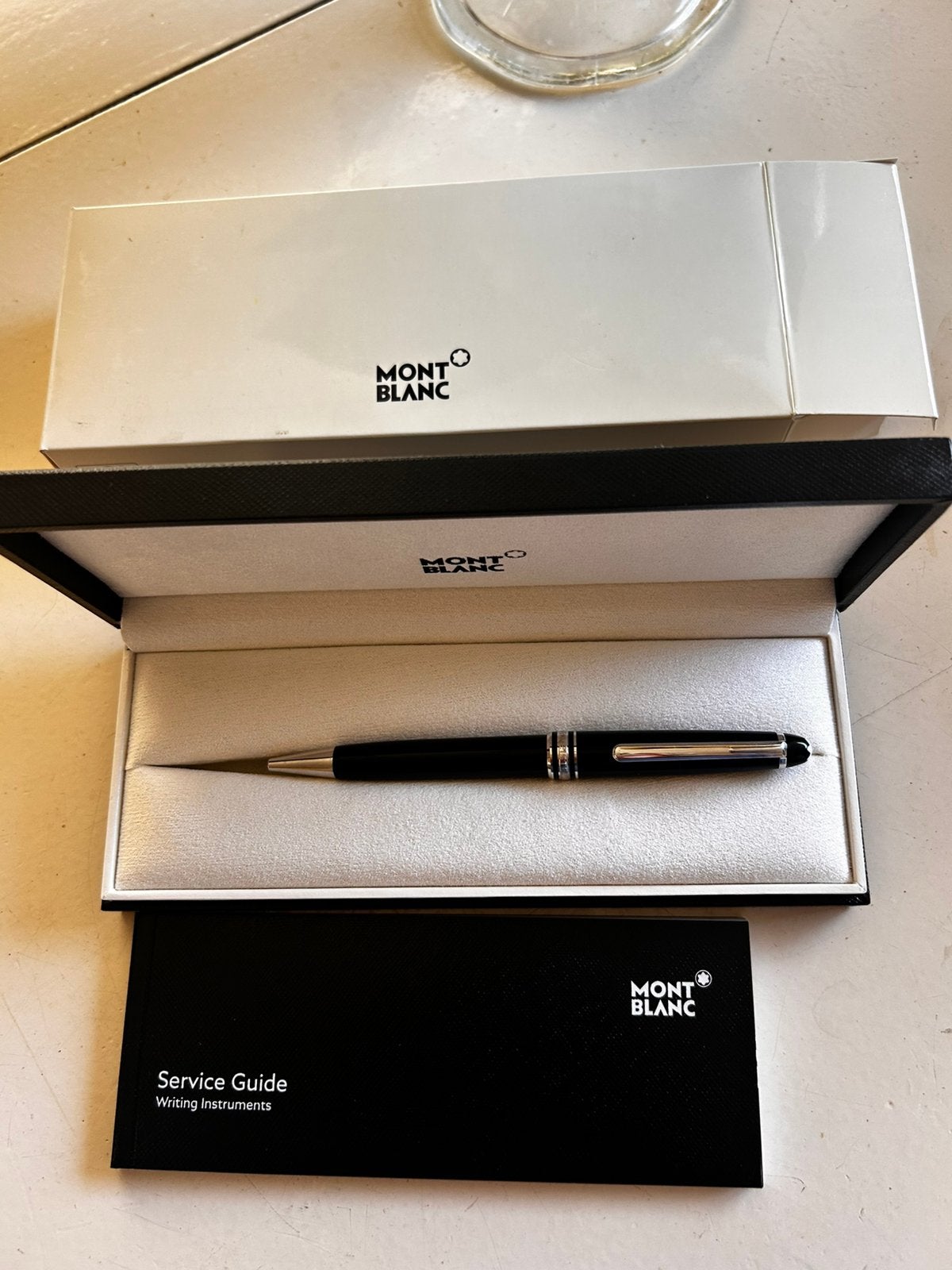 Originele Montblanc Meisterstück classique Platinum Balpen, Verzamelen, Pennenverzamelingen, Ophalen of Verzenden, Zo goed als nieuw