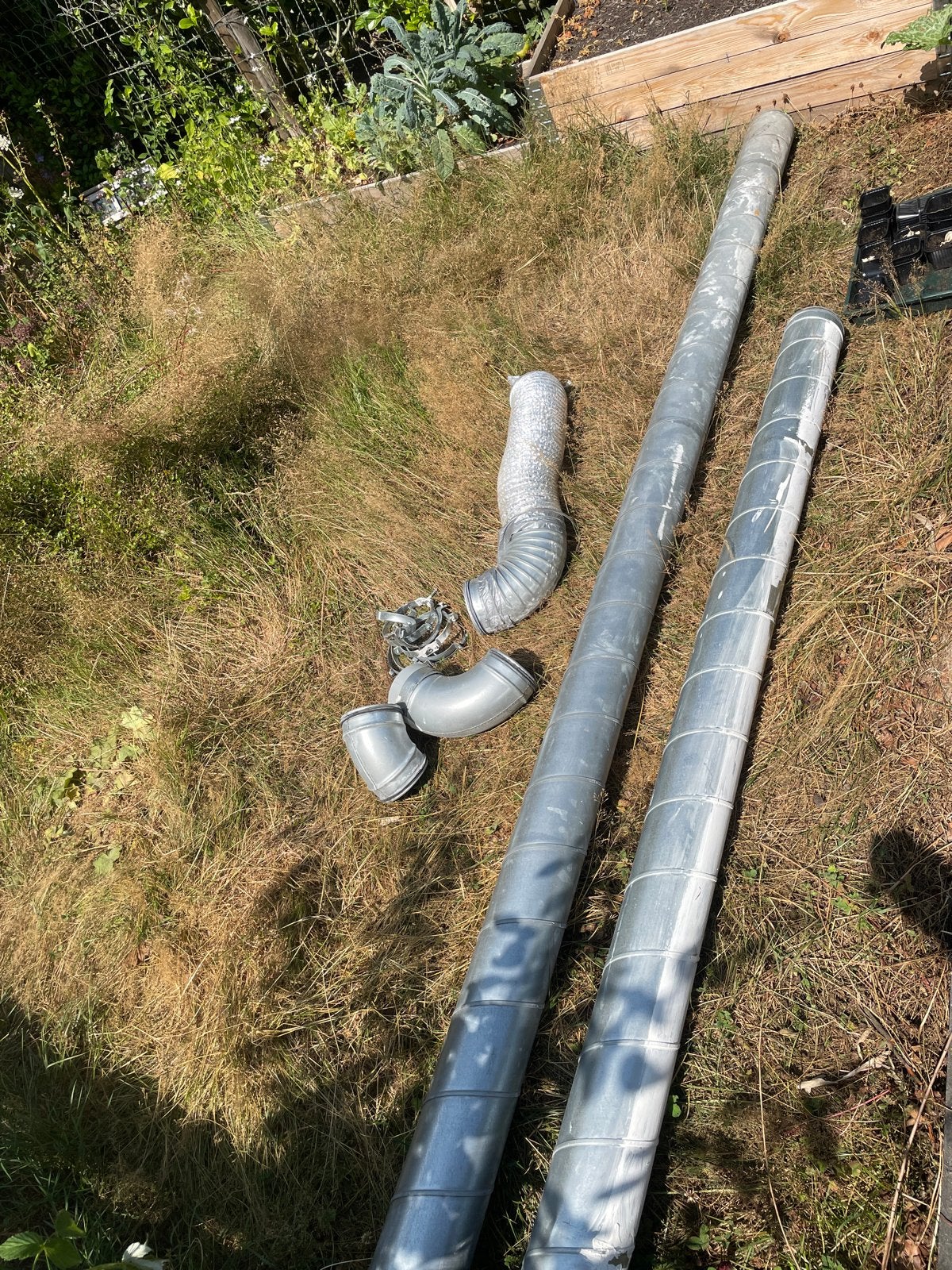 Ventilatiebuizen en hulpstukken, Doe-het-zelf en Verbouw, Ventilatie en Afzuiging, Ophalen, Gebruikt, Ventilator en Afzuiger
