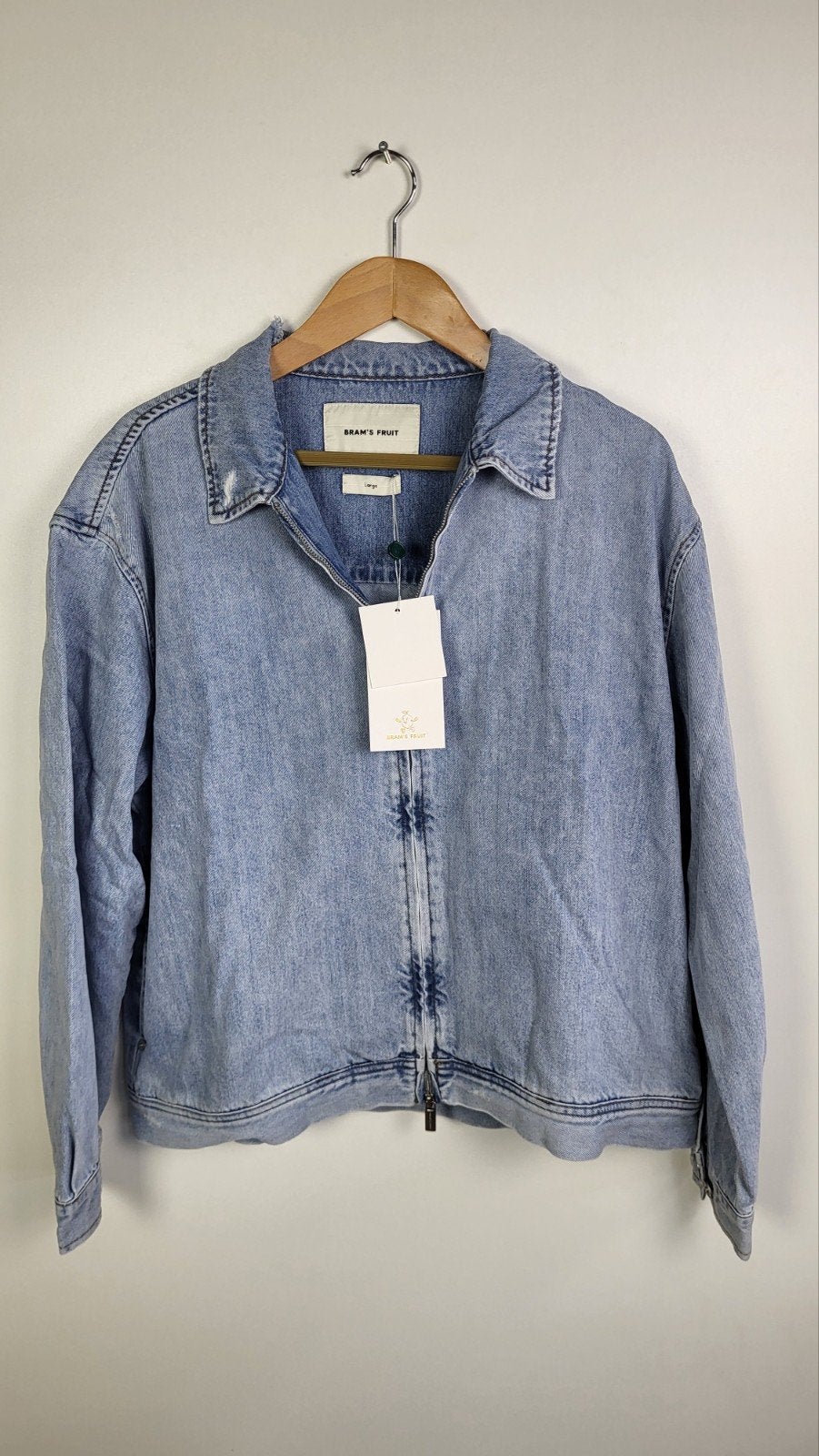 Bram's Fruit Cropped Denim Jacket - Nieuw met label, Maat 52/54 (L), Blauw, Nieuw, Ophalen of Verzenden