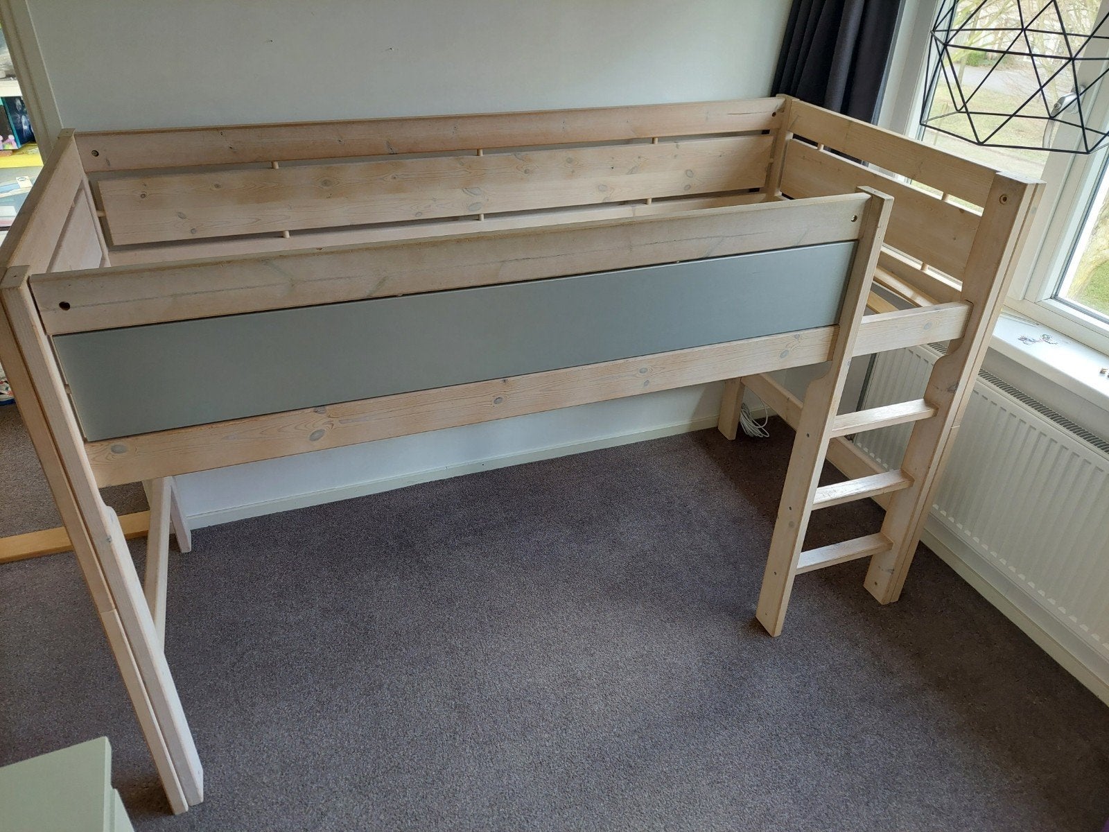 Lifetime kinderbed halfhoogslaper 90x200, Ophalen, Gebruikt, Eenpersoons, Minder dan 160 cm
