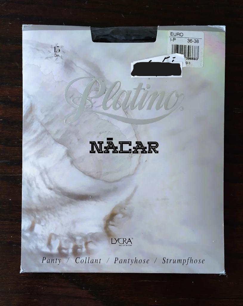 Platino Necar Panty, Nearly Black, 15 Denier, Maat 36-38 ✨, Platino, Maat 36/38 (S), Zwart, Nieuw