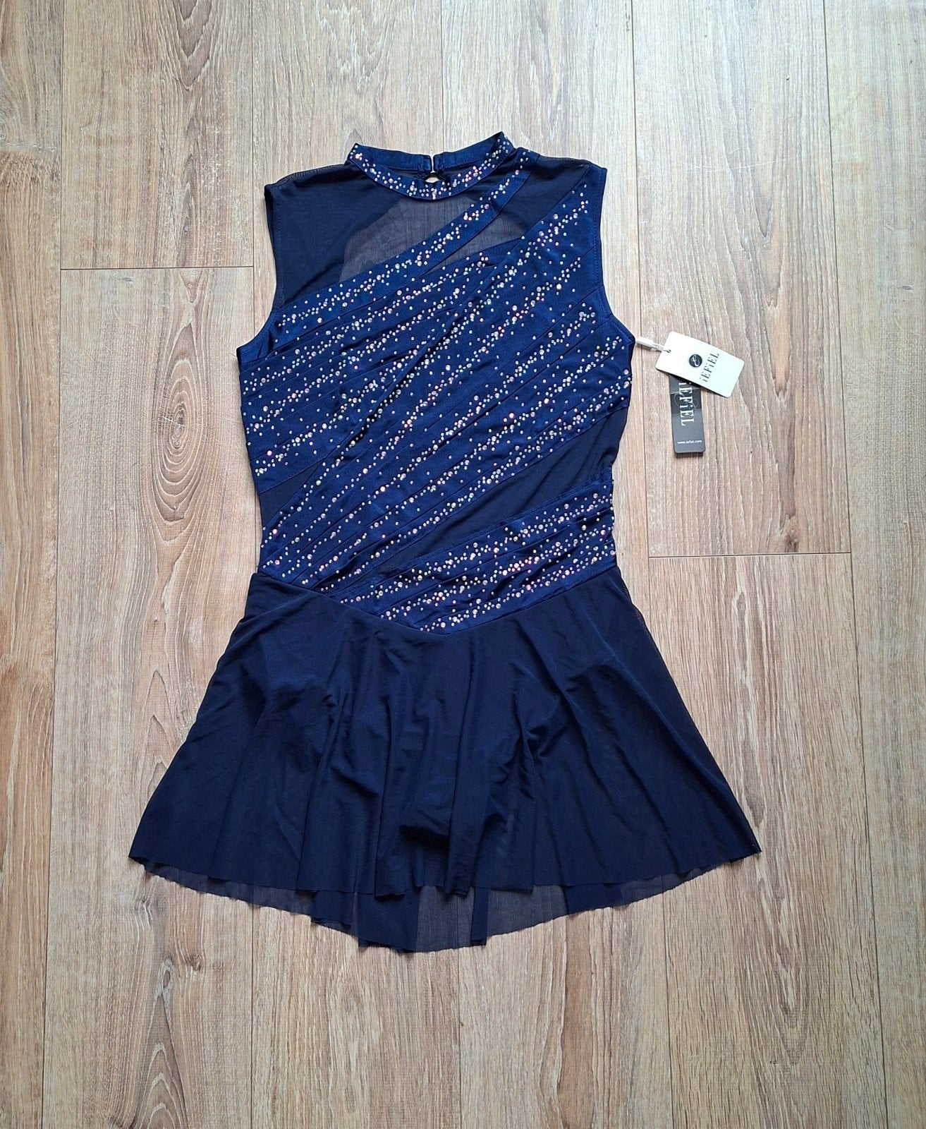 Donkerblauw twirl / turn / dans jurkje maat L, Ophalen of Verzenden, Nieuw, Kleding