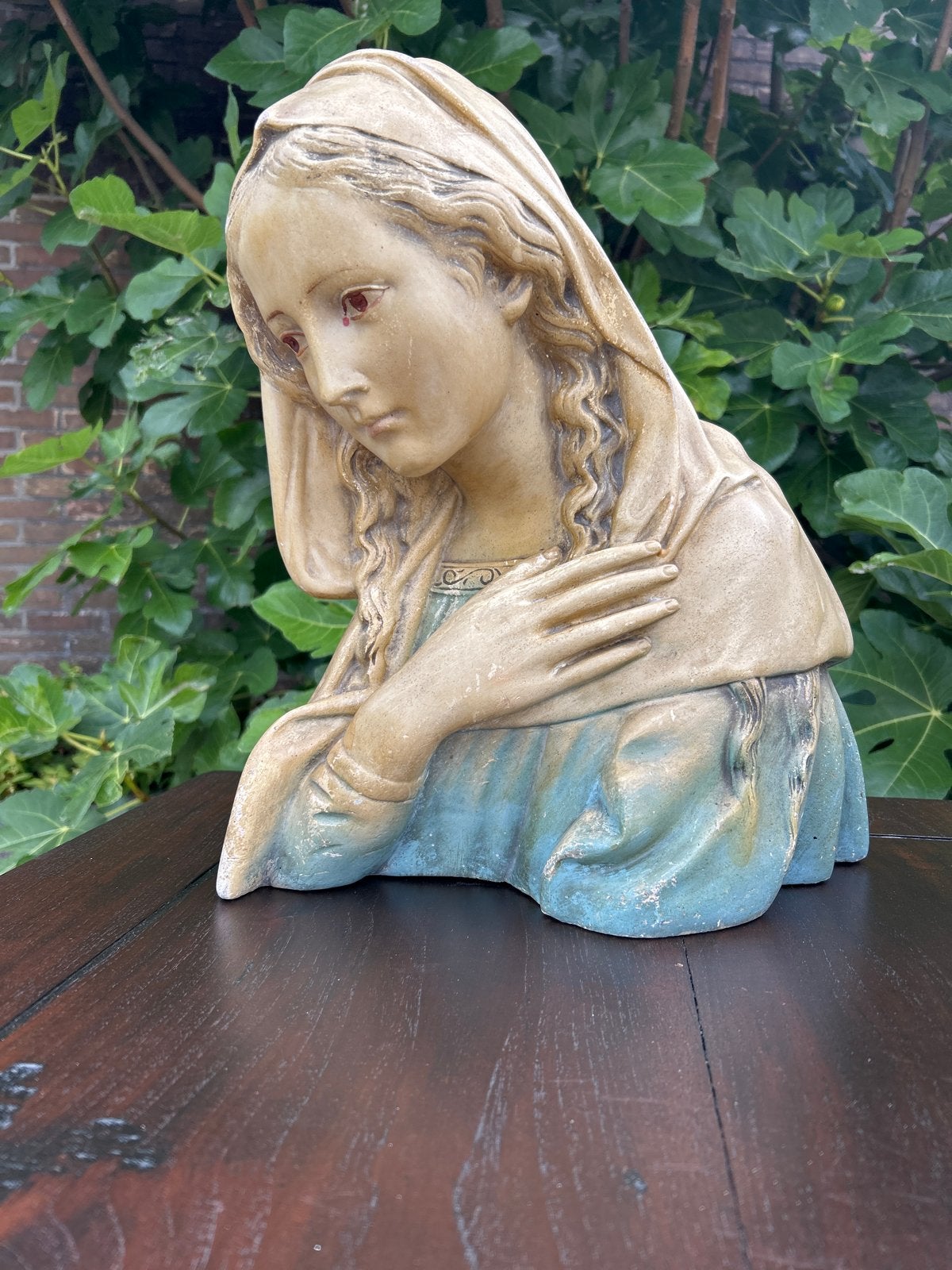 Beeld Maria Arnova 40 cm hoog, Antiek en Kunst, Ophalen, Beeld, Composieten, Meerkleurig