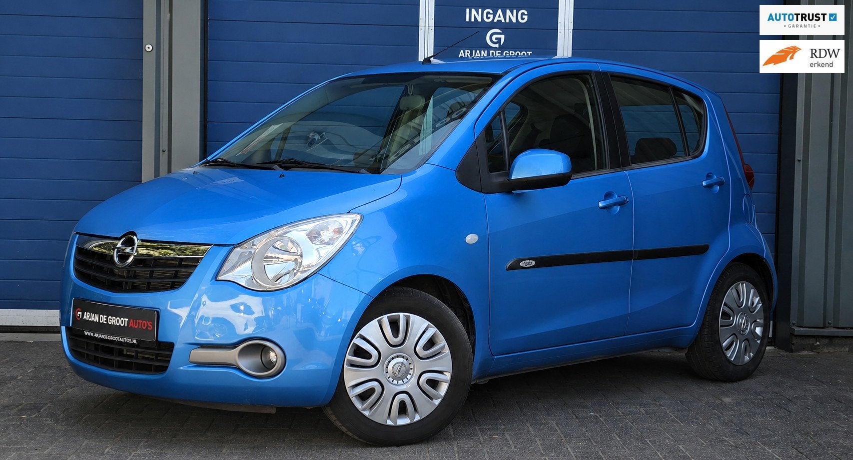 Opel Agila 1.0 68PK Airco Elec pakket PDC Hoge zit Distribut, Auto's, Voorwielaandrijving, Stof, Gebruikt, Blauw