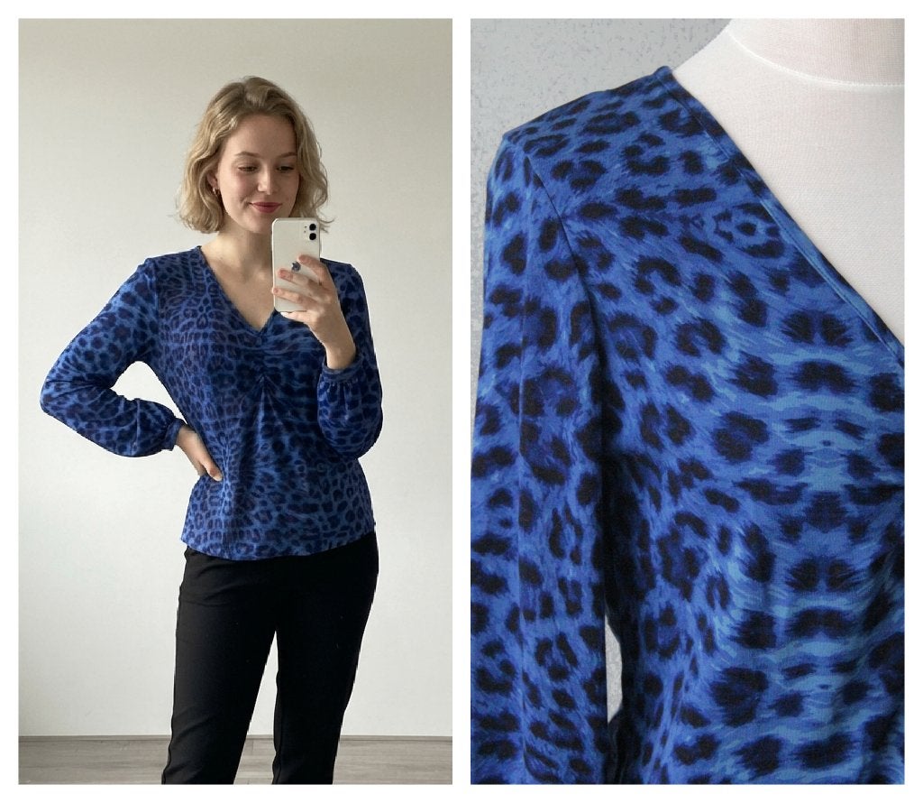 Tante Betsy - hele leuke top / blauw / maat M, Maat 38/40 (M), Tante Betsy, Zo goed als nieuw, Lange mouw