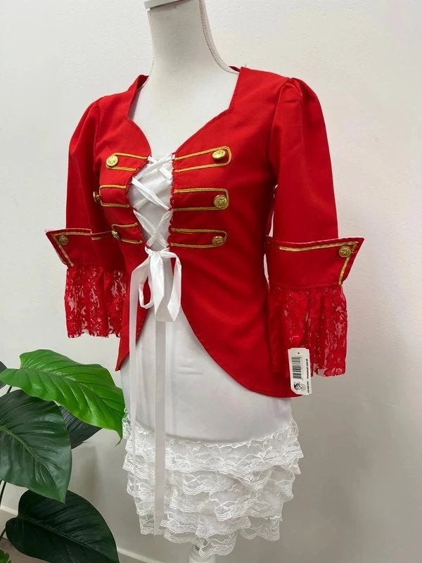 Piraat bruid rood jasje en jurkje - Nieuw s en m, Kleding | Dames, Ophalen of Verzenden, Nieuw, Overige thema's, Kleding