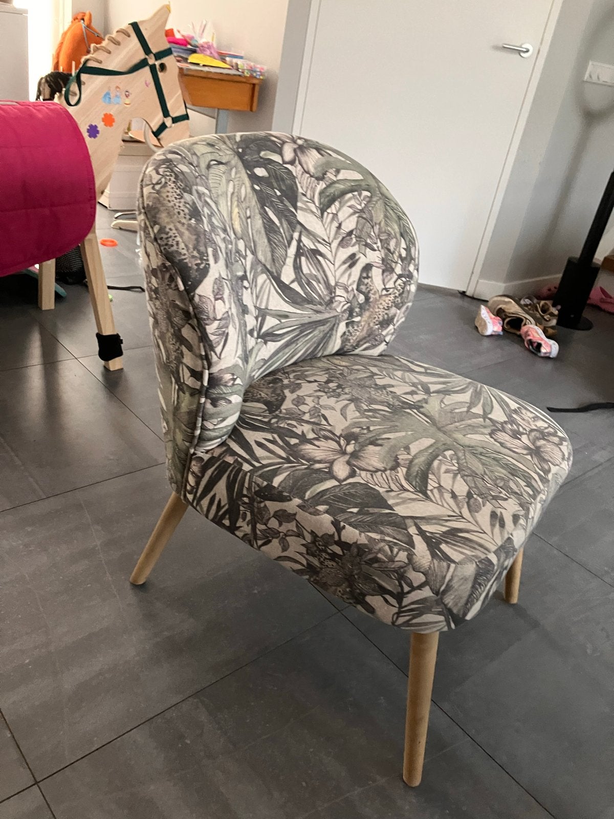 Stoel met jungle print, Ophalen, Gebruikt, Overige kleuren, Eén