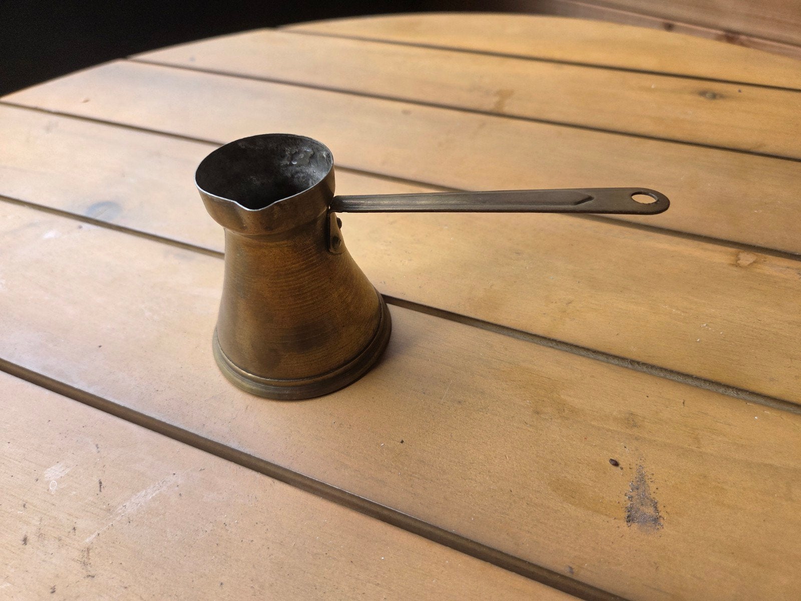 Vintage Messing Turkse Koffiepot / Cezve (Ibrik), Ophalen of Verzenden, Koper