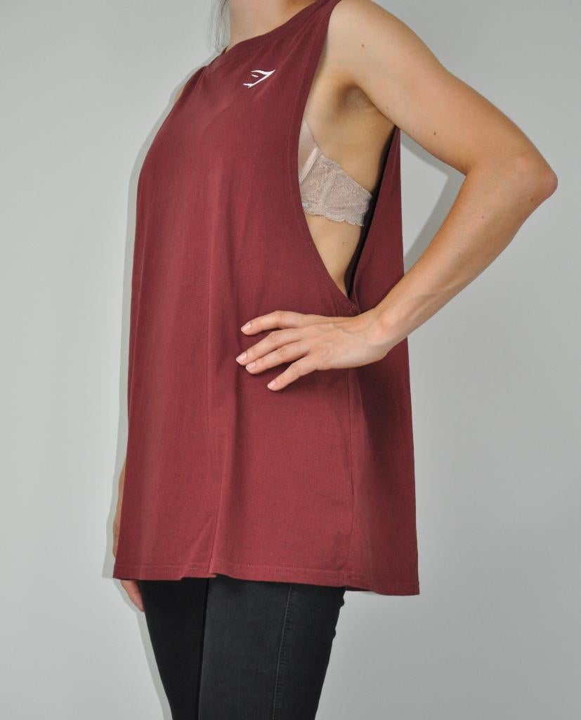 gymshark top xs, sportshirt xs, drop arm tank xs, Nieuw, Ophalen of Verzenden, Fitness of Aerobics, Maat 34 (XS) of kleiner