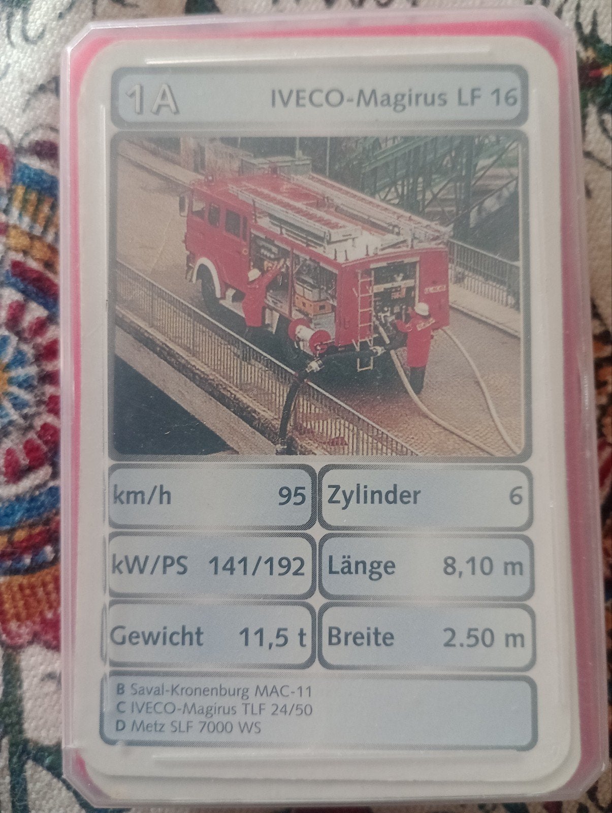 IVECO-Magirus LF 16 Brandweerwagen kwartet, Ophalen of Verzenden, Zo goed als nieuw, Auto's