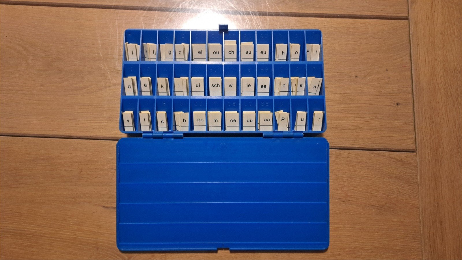 Klassieke Letterdoos kleuters groep 3 leren lezen, Ophalen of Verzenden, Gebruikt, Taal en Lezen