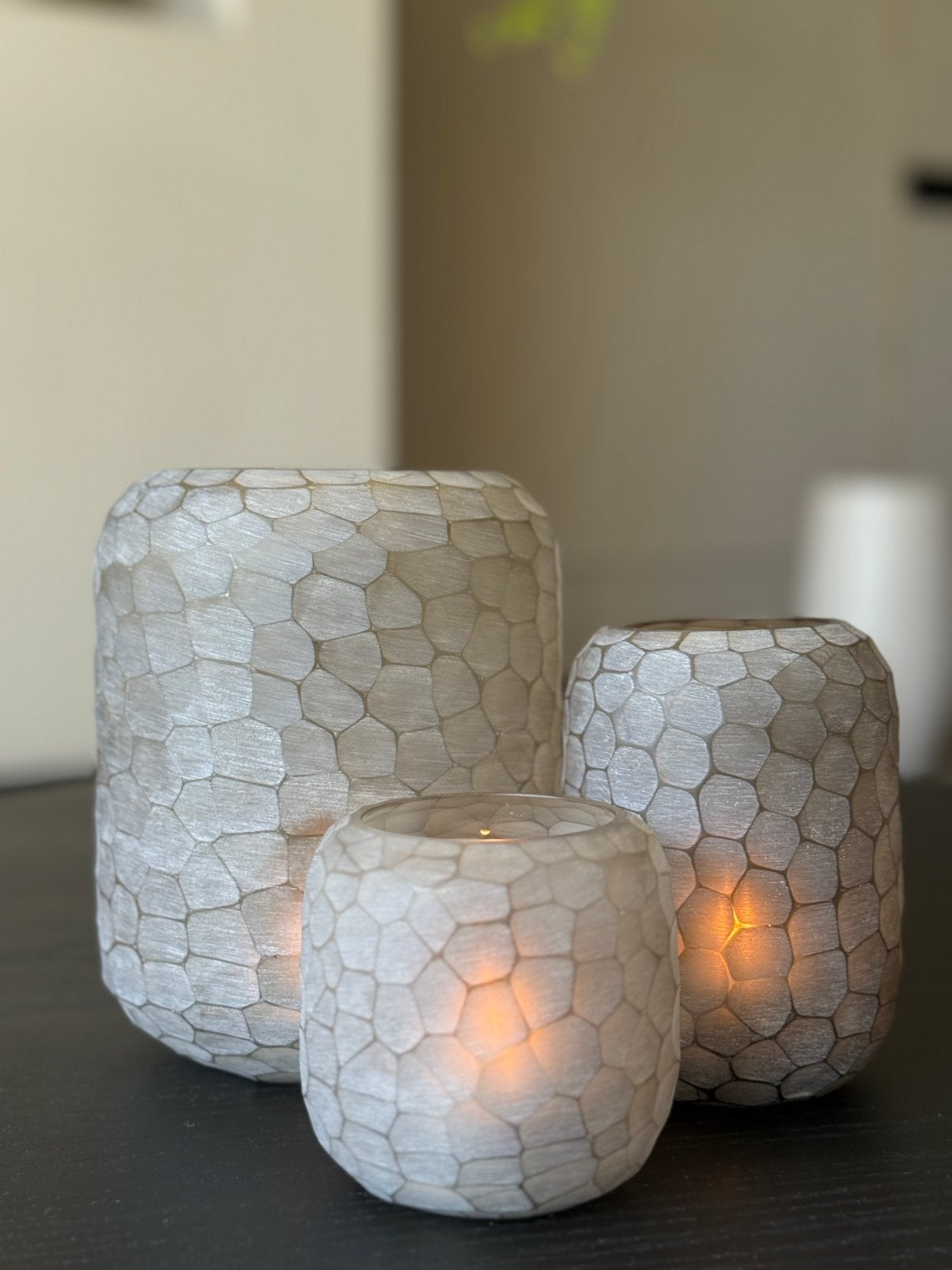 Tealight Light Smoke - Bestseller in 3 maten, Waxinelichthouder, Nieuw, Ophalen of Verzenden, Glas