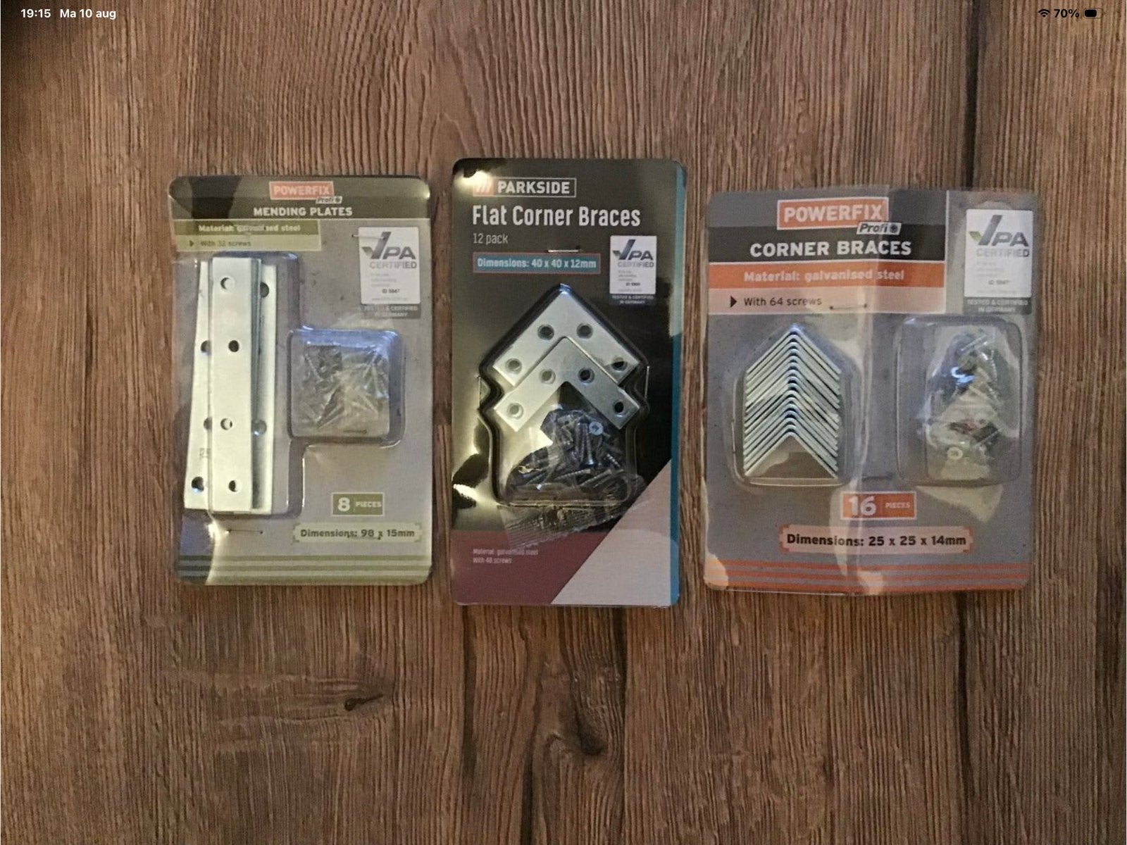 Powerfix. Hoekbeslag, winkelhaak en platte verbinding. Nieuw, Ophalen of Verzenden, Zo goed als nieuw, Overige materialen