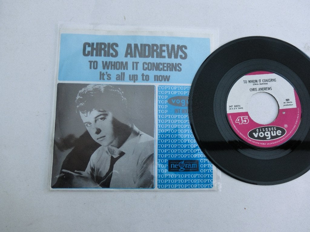 Chris Andrews To whom it concerns, Cd's en Dvd's, Vinyl Singles, Ophalen of Verzenden, Zo goed als nieuw, 7 inch, Pop