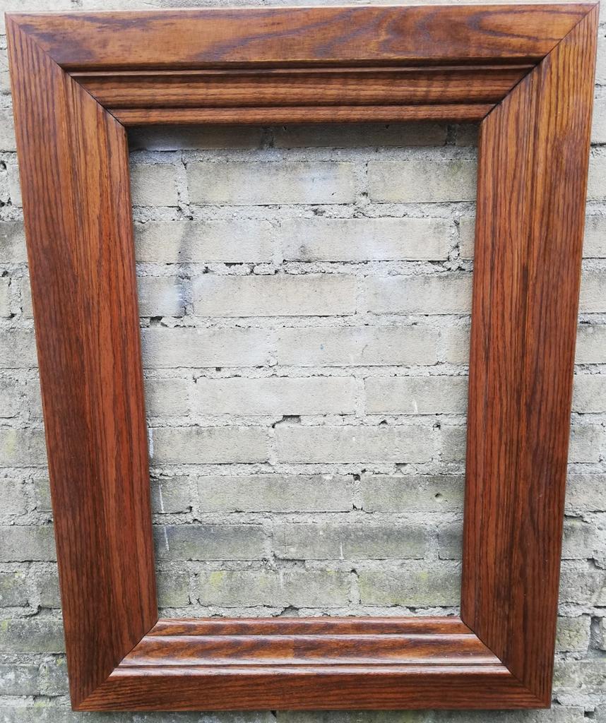 Schilderijlijst/lijst. Robuust. Massief eiken. 64/86 cm., Ophalen, Zo goed als nieuw, Hout