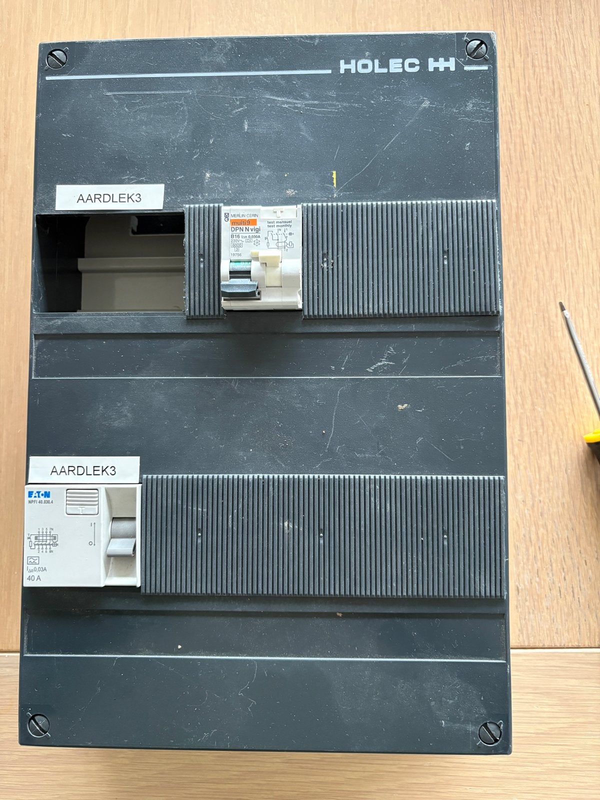 Holec H1 Groepenkast met aardlekschakelaars, Ophalen of Verzenden, Gebruikt, Eaton, Groepenkast