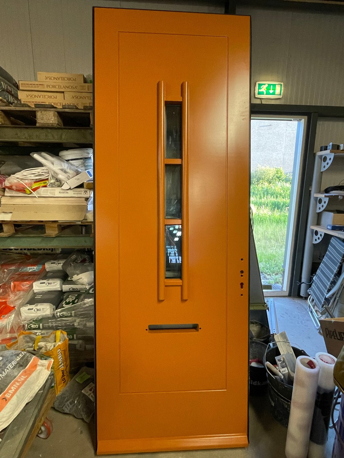 Voordeur  met trippel glas en brievenbus, Doe-het-zelf en Verbouw, Deuren en Horren, Ophalen, 80 tot 100 cm, 215 cm of meer, Glas
