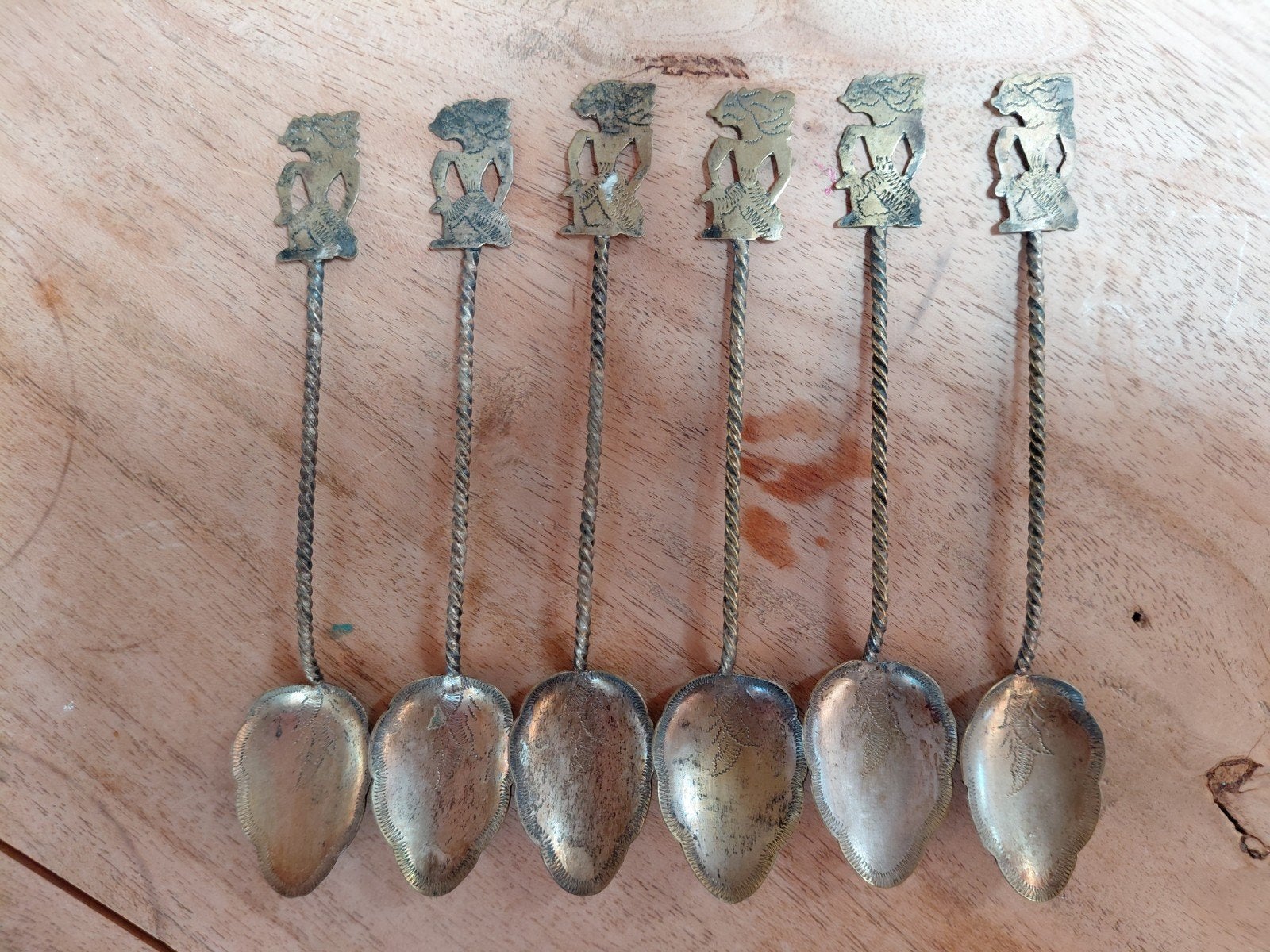 zijn antieke zilveren Djokja theelepels uit Indonesië, ca. 1, Ophalen of Verzenden