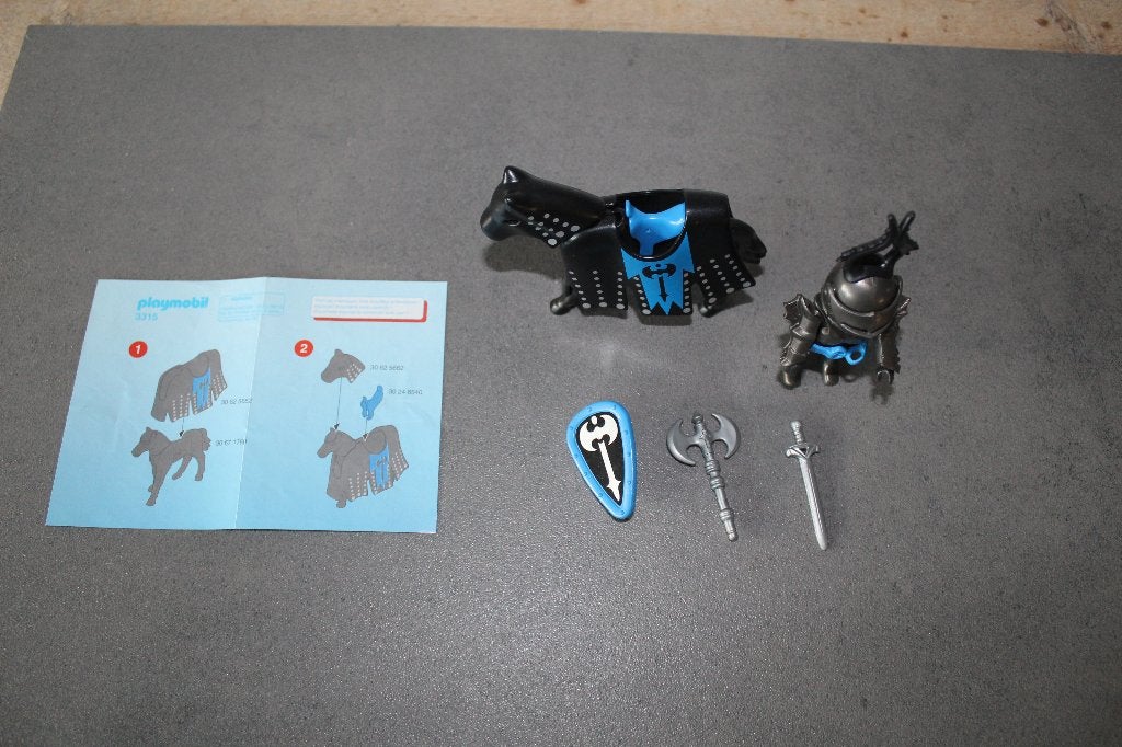 Playmobil 3315 Zwarte ridder, Ophalen of Verzenden, Zo goed als nieuw, Complete set