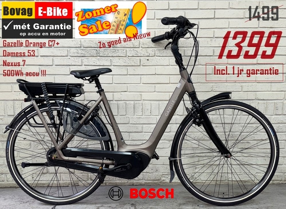 Vandaag SUPERSALE Zgan !! Gazelle E-Bike mét Garantie, Ophalen, Zo goed als nieuw, 51 tot 55 cm, 50 km per accu of meer