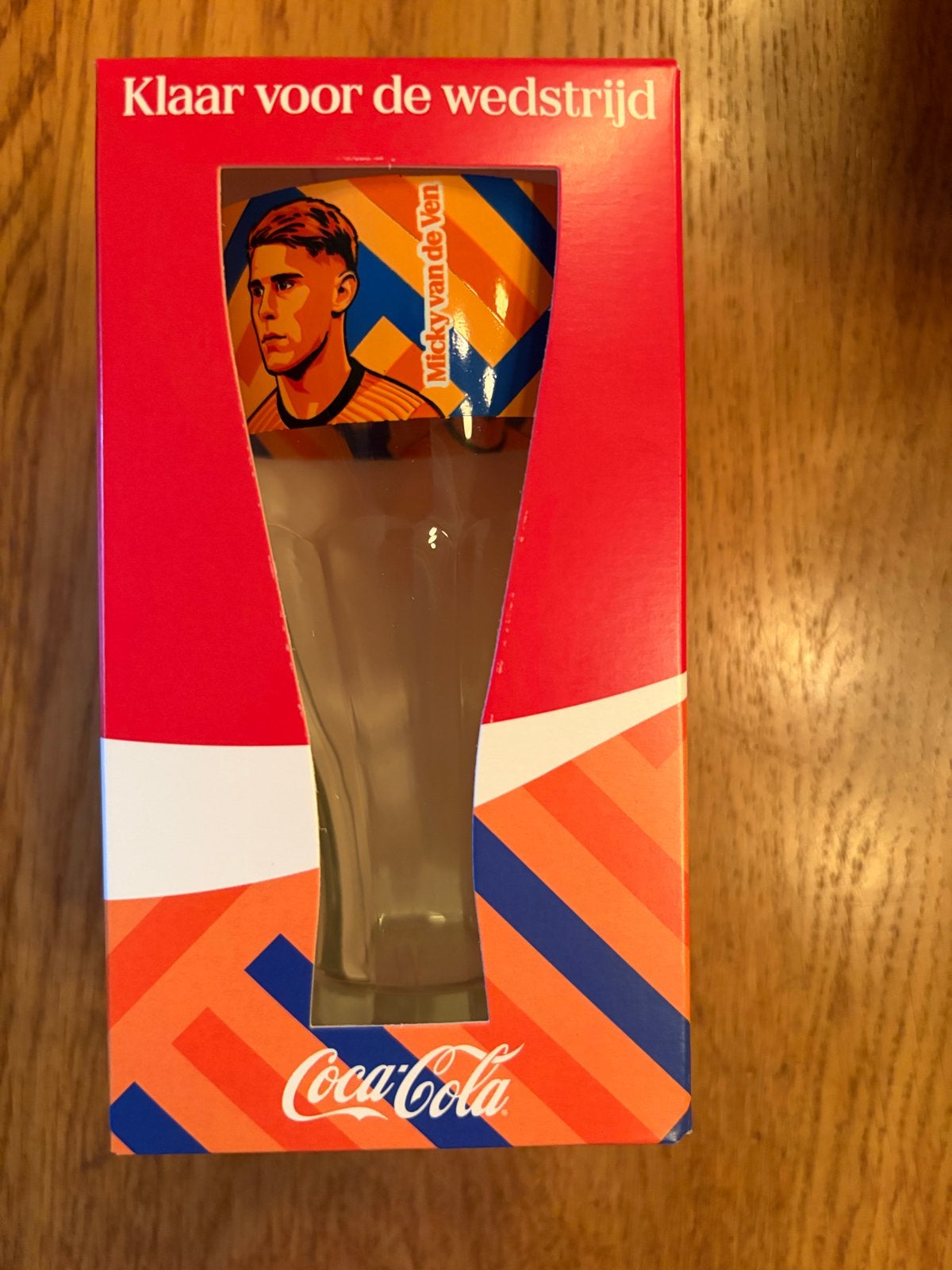 Coca-Cola glas Micky van de Ven, Ophalen of Verzenden, Nieuw, Overige sporten, Overige typen