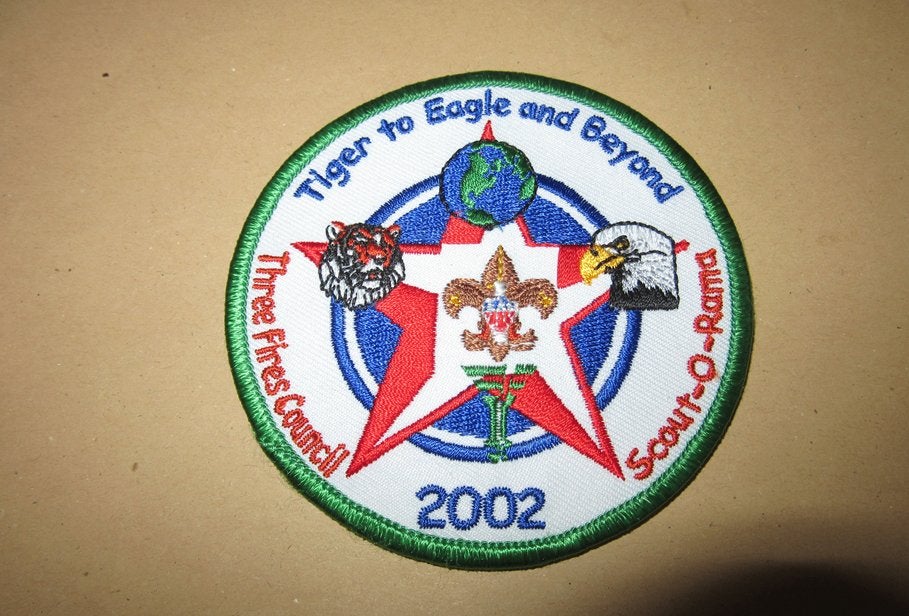 Scout o rama embleem 2002 Tiger to Eagle and beyond, Verzenden, Nieuw, Embleem, Speld of Insigne