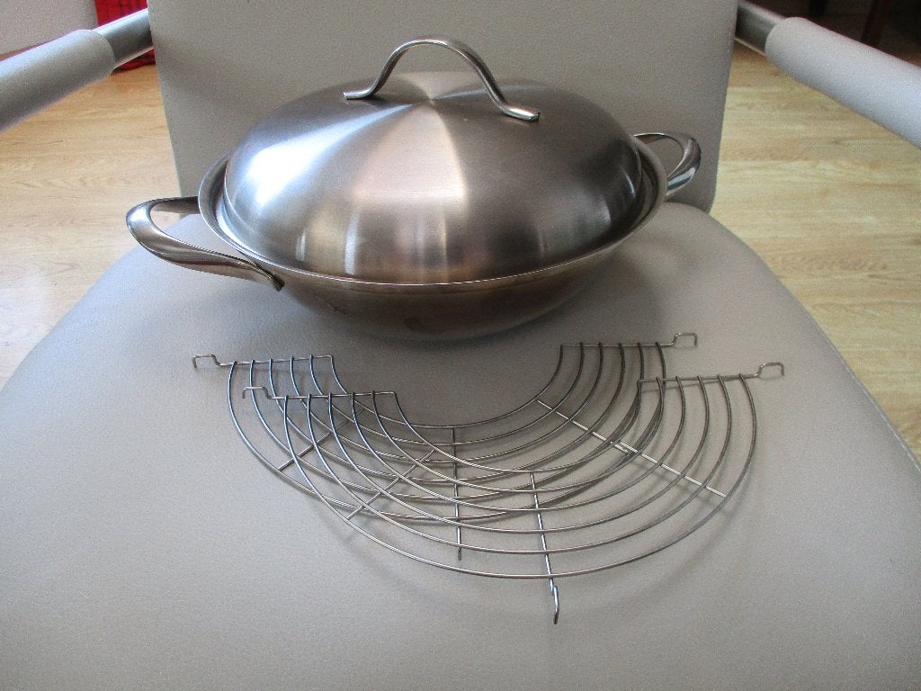 Fissler - RVS - Wok - design, Gebruikt, Ophalen of Verzenden, Fissler, Rvs