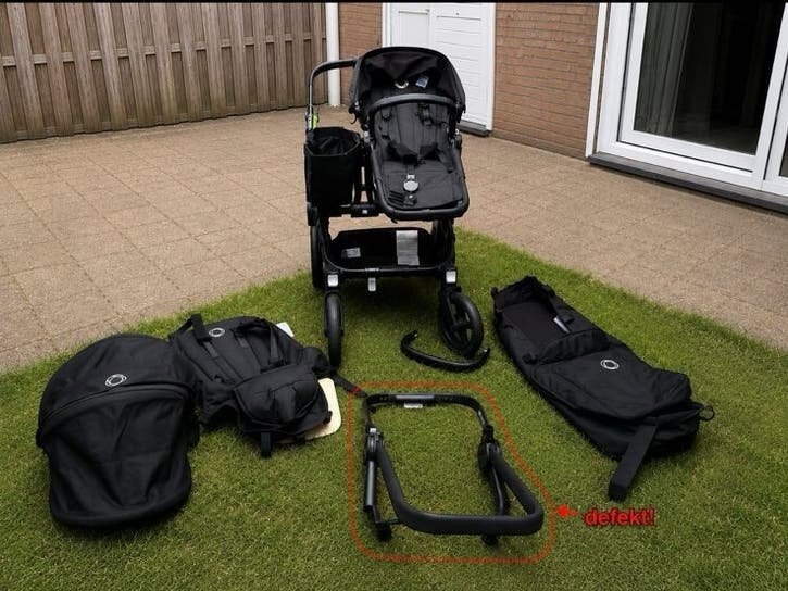 Bugaboo Donkey 5 Duo Compleet – 2 Zittingen– 1 Frame Defect, Gebruikt, Ophalen, Kinderwagen, Duowagen