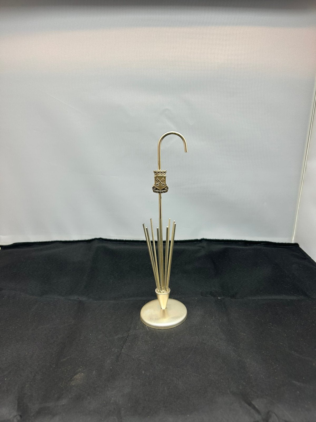 Vintage messing servettenhouder paraplu - Wapen Leiden, Ophalen of Verzenden, Zo goed als nieuw, Vintage, Overige typen