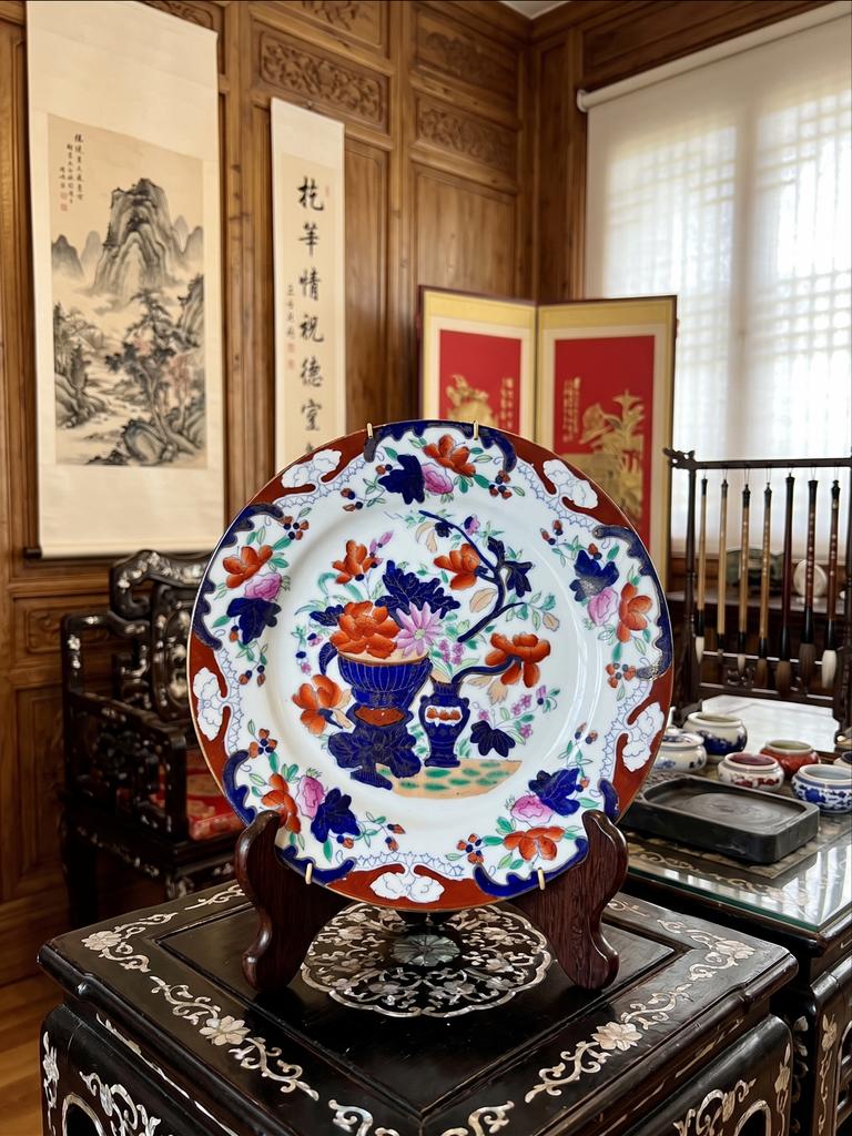 Antiek Chinees Imari Porseleinen Bord (1850-1900), Antiek en Kunst, Ophalen of Verzenden
