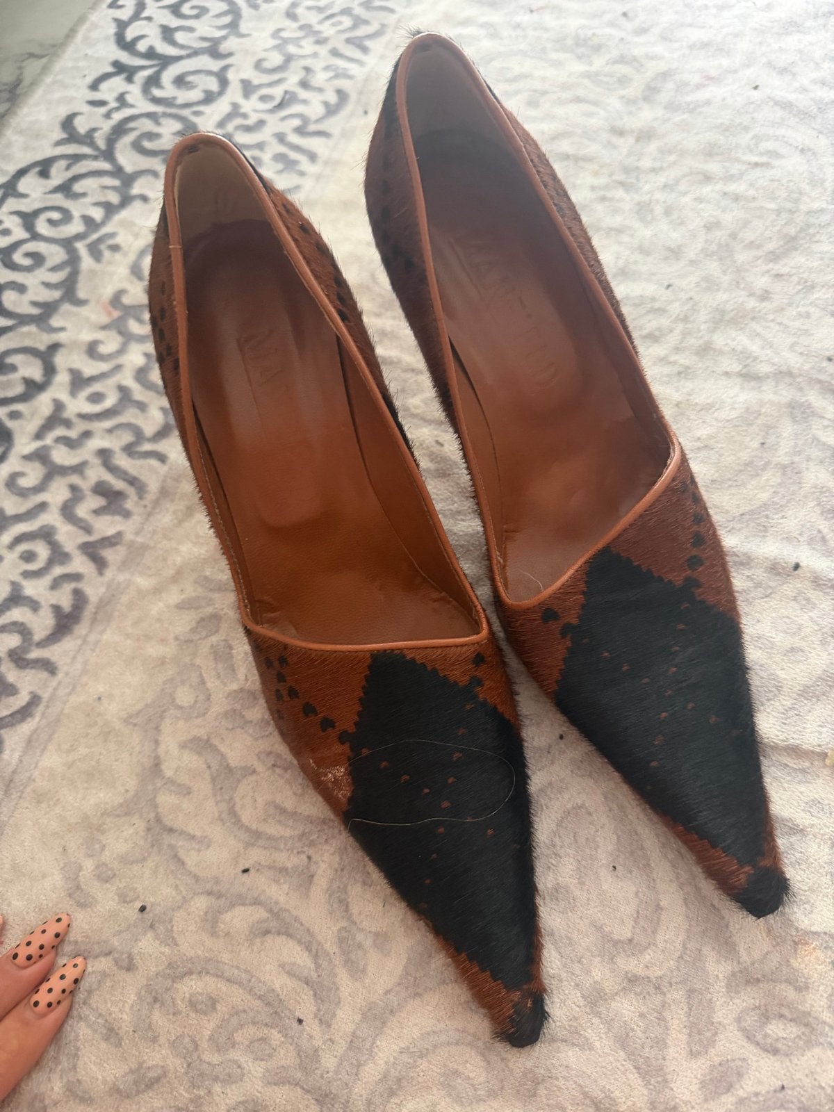 Oxitaly pumps met ponyhair, maat 36, Ophalen of Verzenden, Zo goed als nieuw, Bruin, Pumps