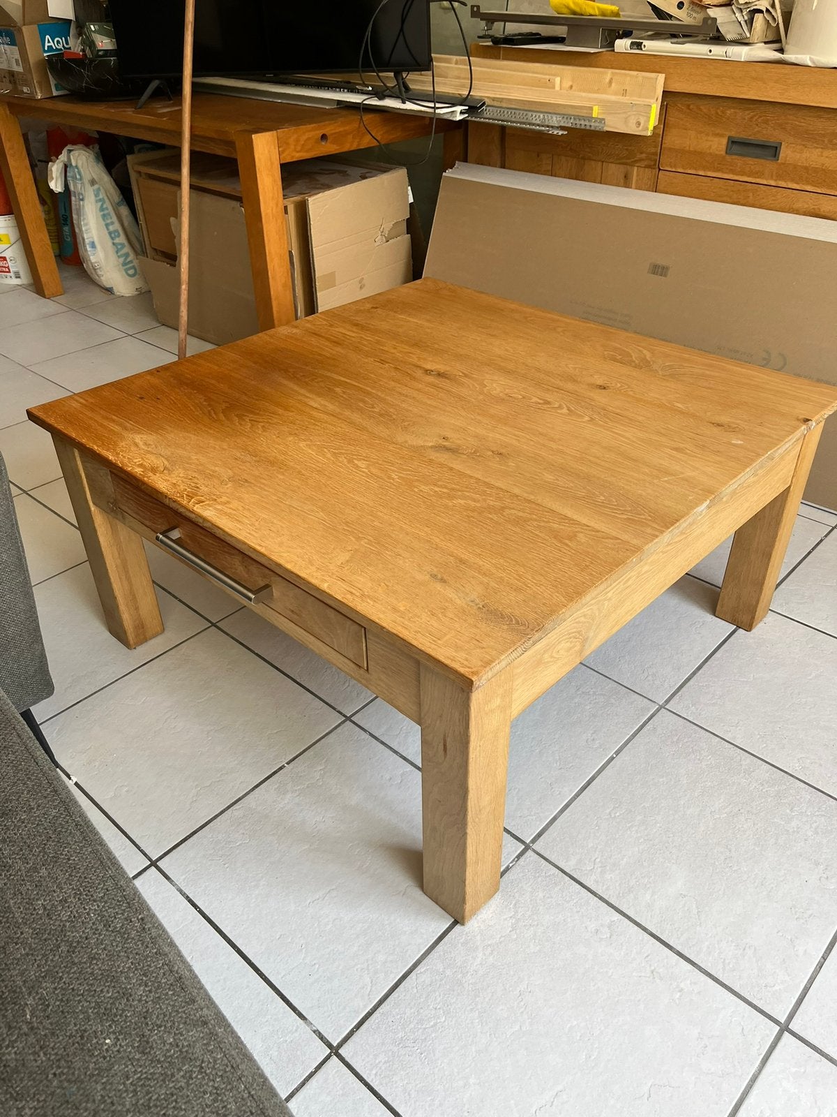 Bijzet tafel met lades, Huis en Inrichting, Ophalen, 100 tot 150 cm, 50 tot 100 cm, Zo goed als nieuw