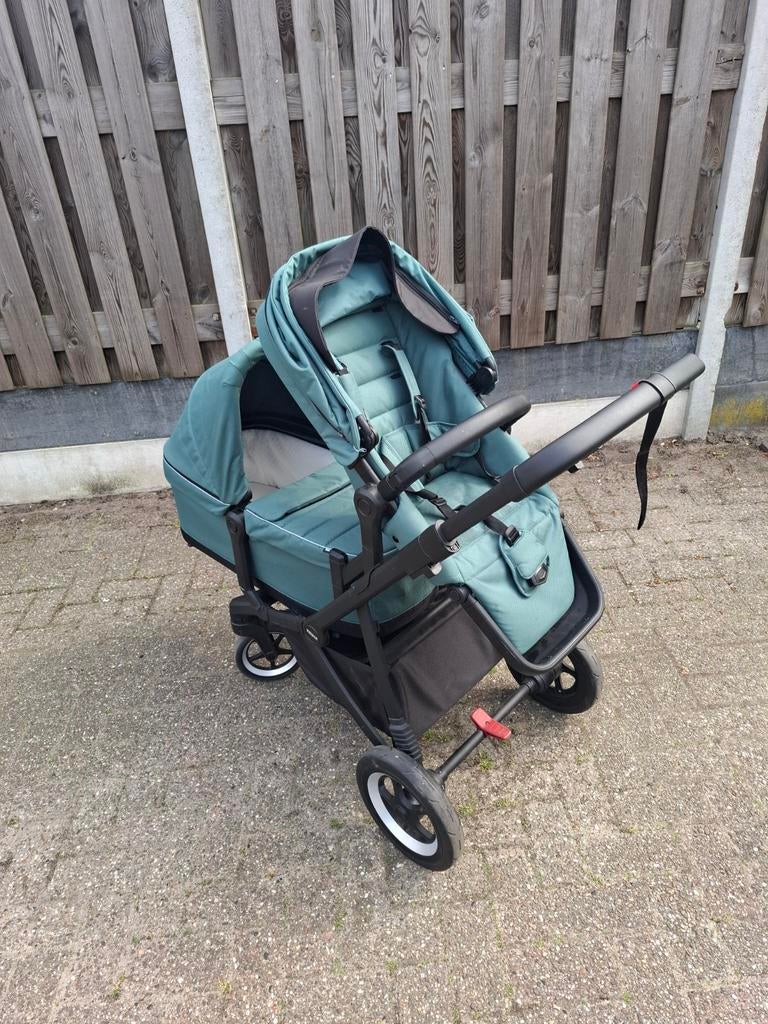 Duowagen/Combiwagen - Groen, Zo goed als nieuw, Combiwagen, Verstelbare duwstang, Ophalen