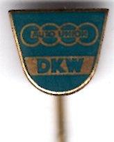 DKW blauw email op koper auto speldje ( A_242 ), Verzenden, Zo goed als nieuw, Transport, Speldje of Pin