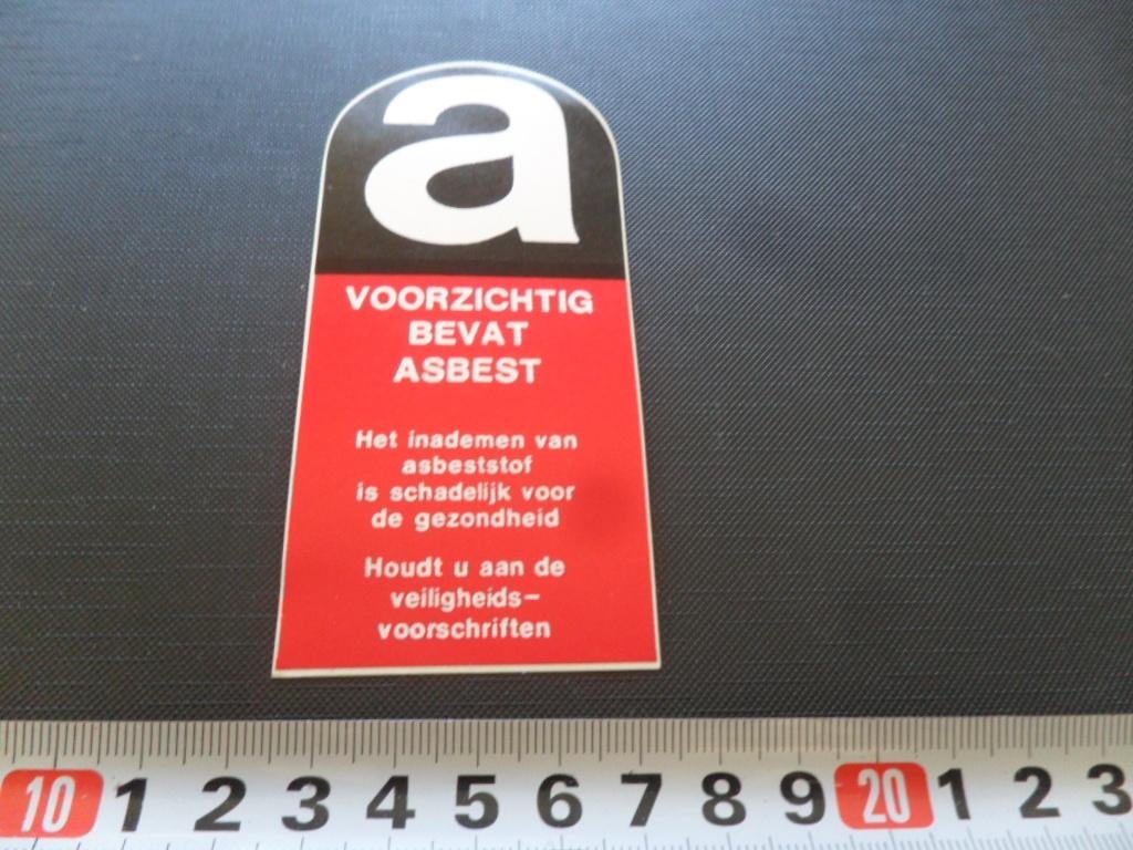 sticker A Voorzichtig bevat asbest, Ophalen, Zo goed als nieuw