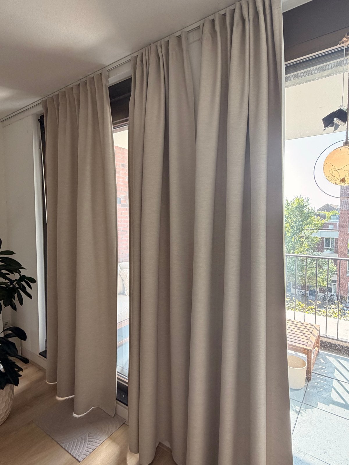 Vilborg gordijnen - 4 stuks - Beige, Ophalen, Gebruikt, Verduisterend, Beige