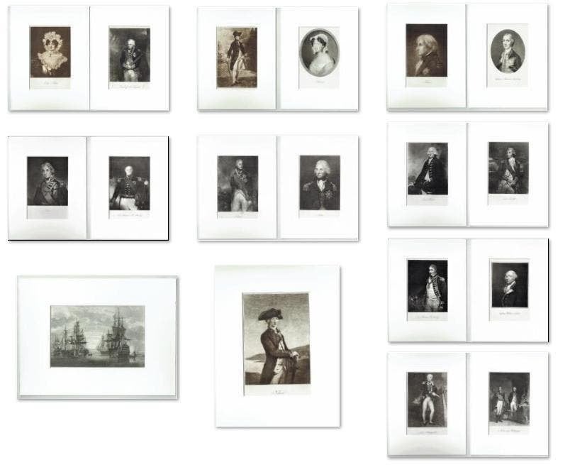 18 Gravures Horatio Nelson en Maritieme Portreten 1897, Antiek en Kunst, Verzenden, Gravure