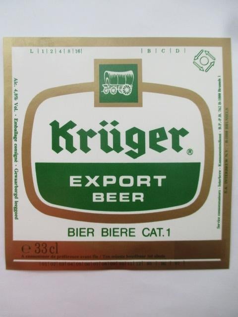 bieretiket Belgie 16-3 (E1) piedboeuf, Ophalen of Verzenden, Gebruikt, Overige typen, Overige merken