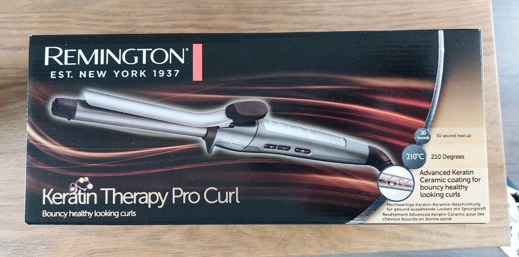 Krultang Remington Keratin Therapy Pro Curl, Ophalen of Verzenden, Nieuw, Haarverzorging